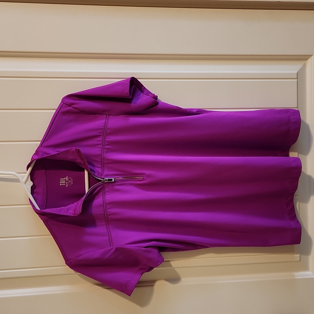 Tail fuchsia pink medium jersey golf top